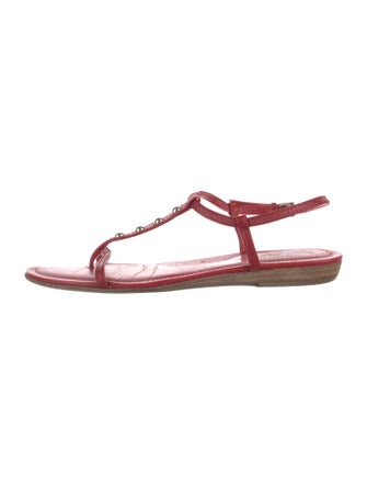 Tod's Leather T-Strap Sandals