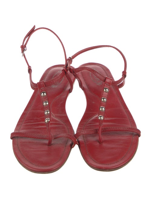 Tod's Leather T-Strap Sandals