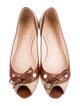 Tod's Canvas Bow Accents Ballet Flats