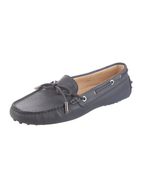 Tod's Leather Bow Accents Loafers