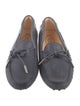 Tod's Leather Bow Accents Loafers