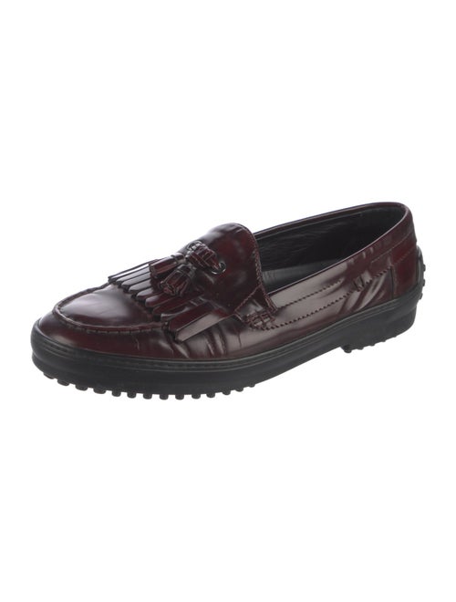Tod's Leather Tassel Accents Loafers