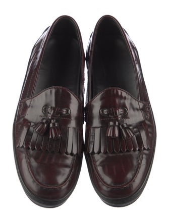 Tod's Leather Tassel Accents Loafers