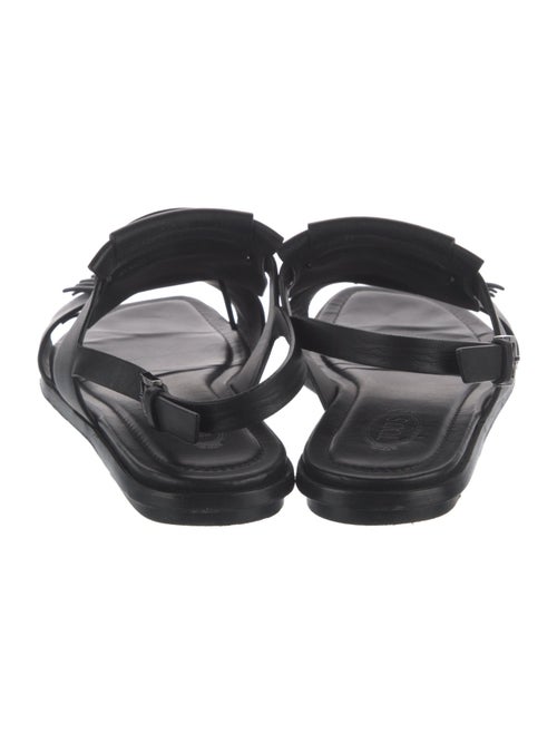 Tod's Leather Fringe Trim Accent Slingback Sandals