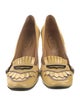Tod's Patent Leather Fringe Trim Accent Pumps