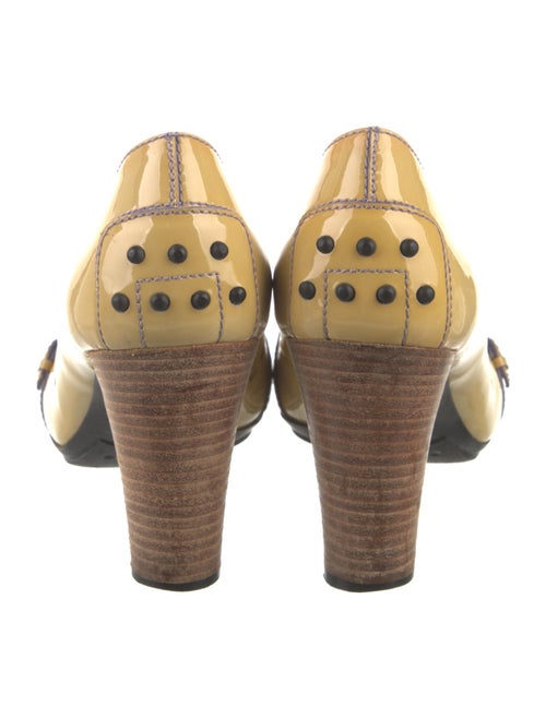 Tod's Patent Leather Fringe Trim Accent Pumps