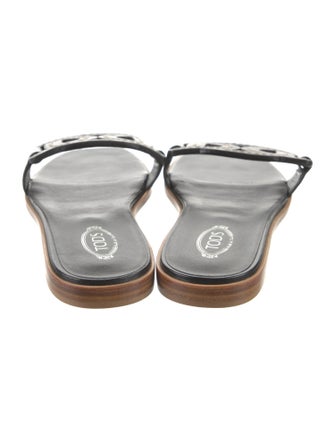 Tod's Leather Cutout Accent Slides