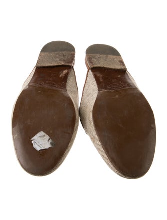 Tod's Canvas Chain-Link Accents Mules