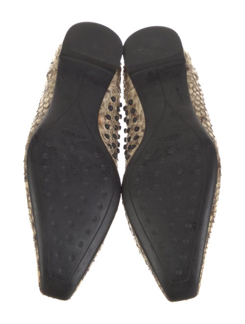 Tod's Snakeskin Animal Print Flats