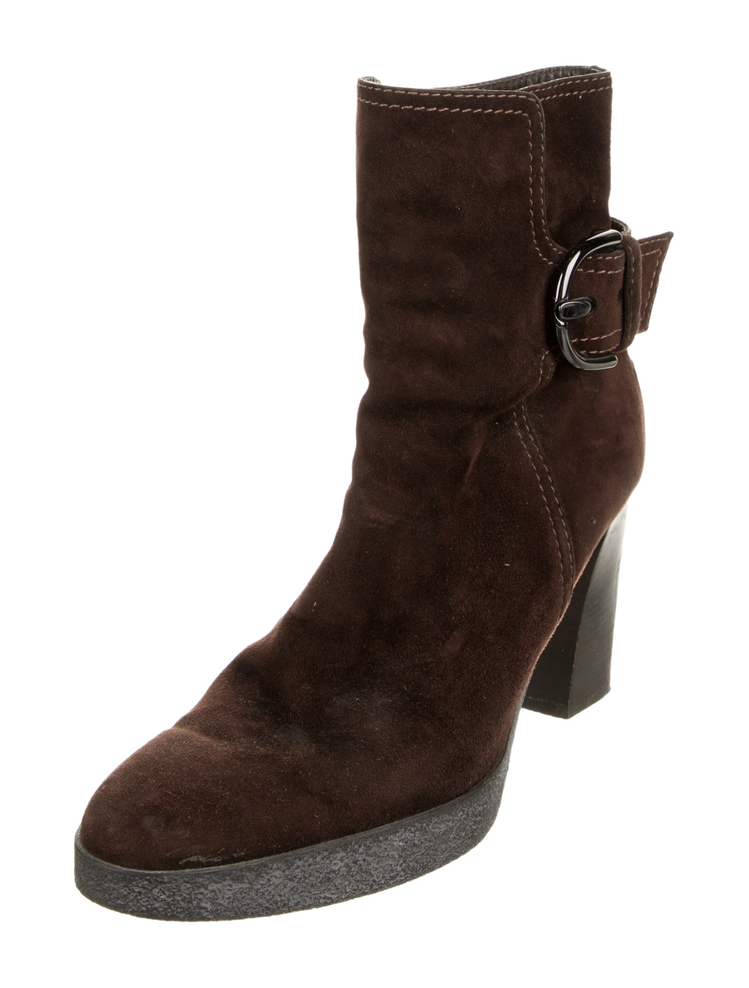 Tod's Suede Colorblock Pattern Boots