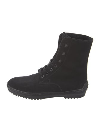 Tod's Suede Combat Boots