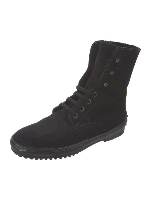 Tod's Suede Combat Boots