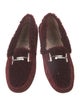 Tod's Suede Fur Trim Loafers