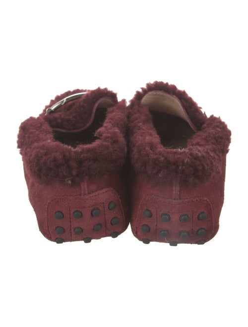 Tod's Suede Fur Trim Loafers