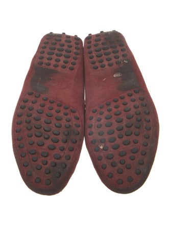 Tod's Suede Fur Trim Loafers