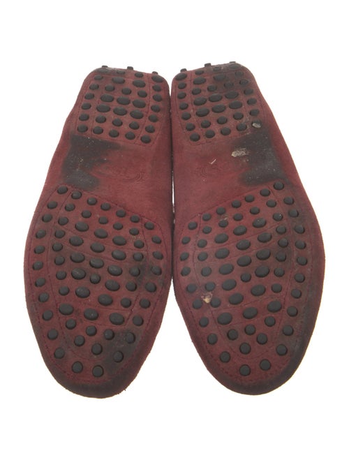 Tod's Suede Fur Trim Loafers