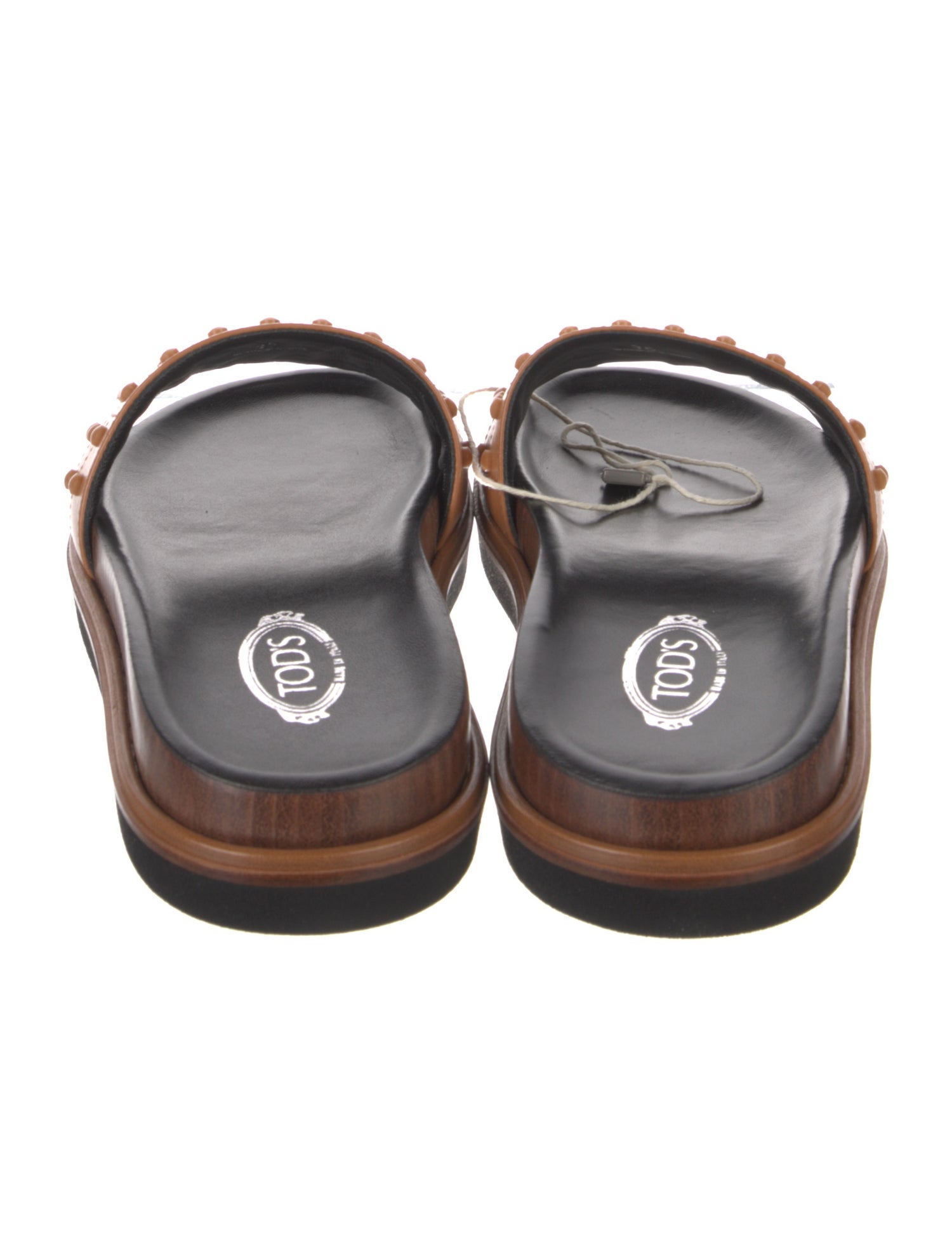 Tod's Leather Studded Accents Slides