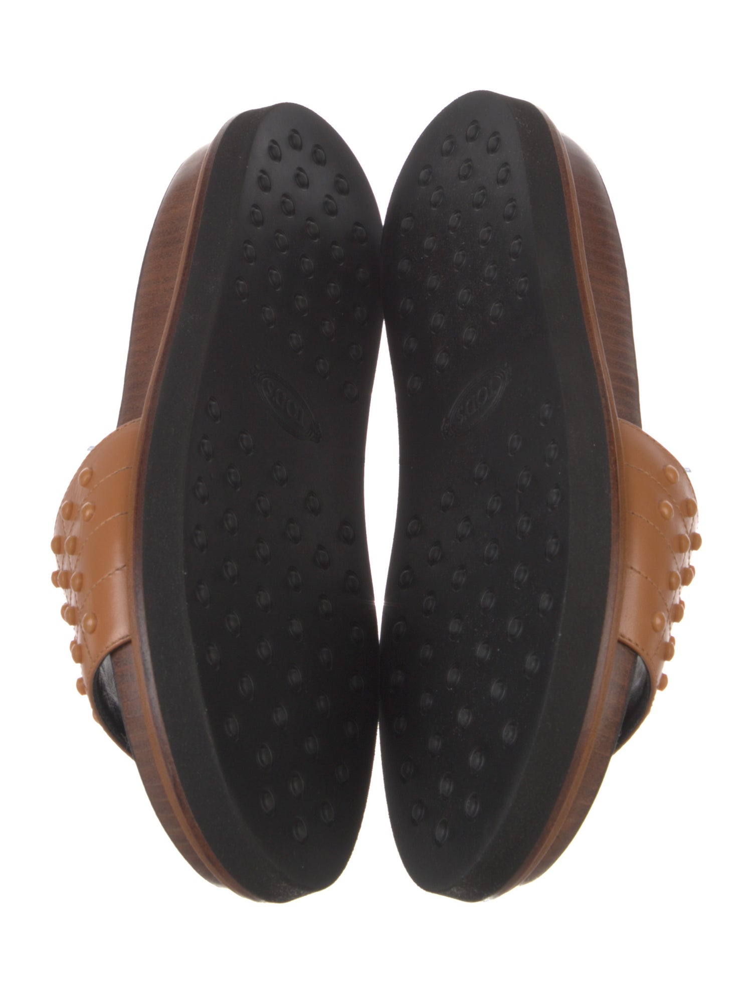 Tod's Leather Studded Accents Slides