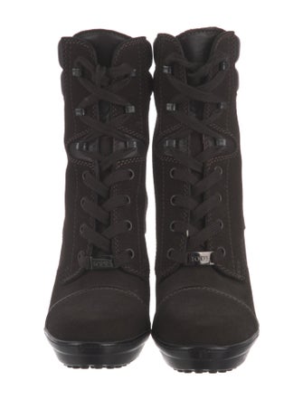 Tod's Suede Lace-Up Boots