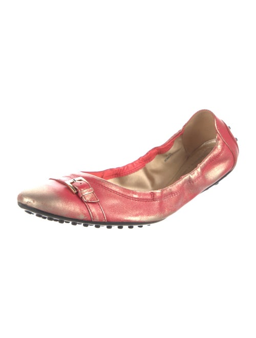 Tod's Leather Tie-Dye Print Ballet Flats