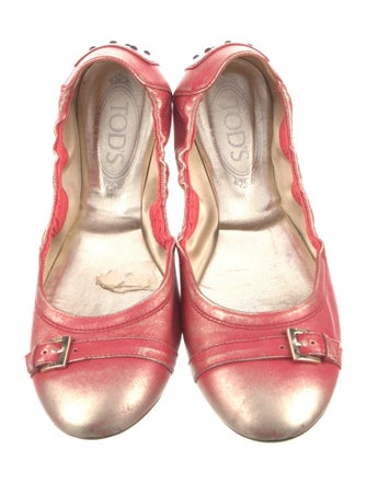 Tod's Leather Tie-Dye Print Ballet Flats