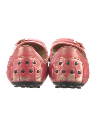 Tod's Leather Tie-Dye Print Ballet Flats