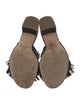 Tod's Suede Fringe Trim Accent Slides