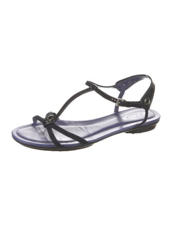 Tod's Patent Leather T-Strap Sandals