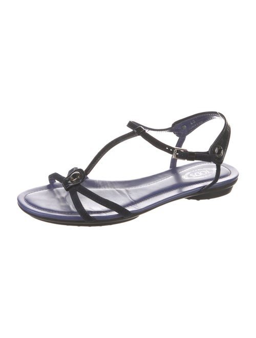 Tod's Patent Leather T-Strap Sandals