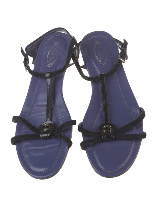 Tod's Patent Leather T-Strap Sandals