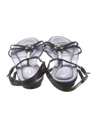 Tod's Patent Leather T-Strap Sandals
