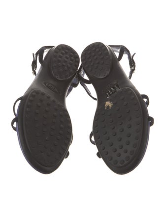 Tod's Patent Leather T-Strap Sandals