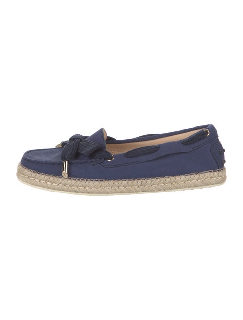Tod's Suede Bow Accents Espadrilles