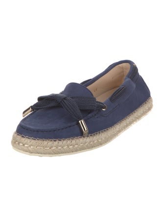 Tod's Suede Bow Accents Espadrilles