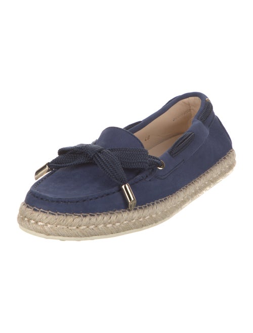 Tod's Suede Bow Accents Espadrilles