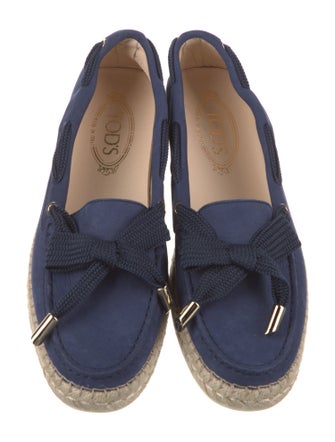 Tod's Suede Bow Accents Espadrilles