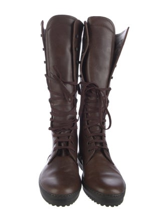 Tod's Leather Lace-Up Boots