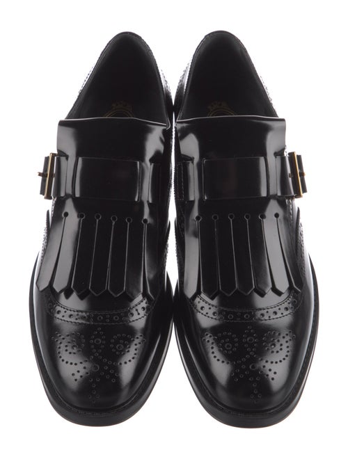 Tod's Patent Leather Fringe Trim Accent Oxfords