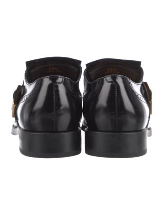 Tod's Patent Leather Fringe Trim Accent Oxfords