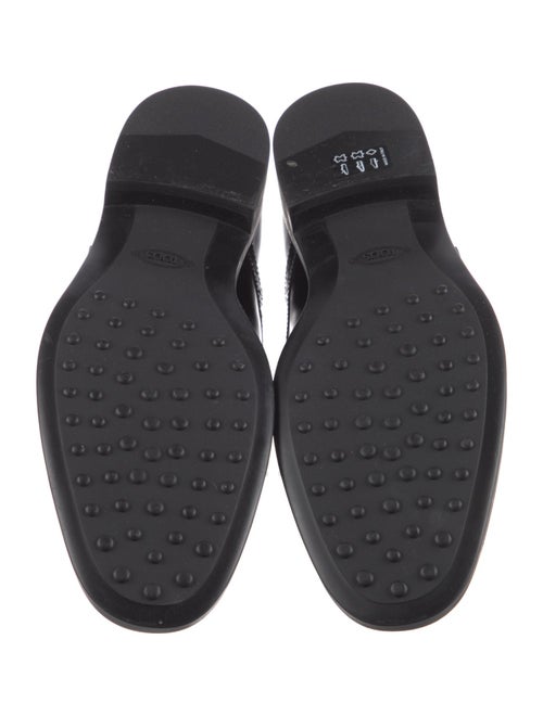 Tod's Patent Leather Fringe Trim Accent Oxfords