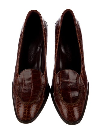 Tod's Alligator Printed Pumps