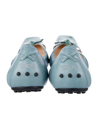 Tod's Patent Leather Bow Accents Ballet Flats