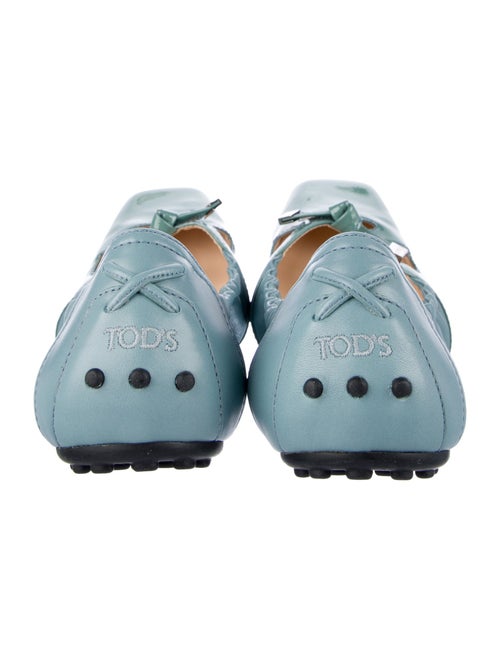 Tod's Patent Leather Bow Accents Ballet Flats