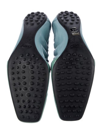 Tod's Patent Leather Bow Accents Ballet Flats