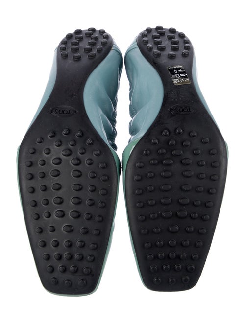 Tod's Patent Leather Bow Accents Ballet Flats