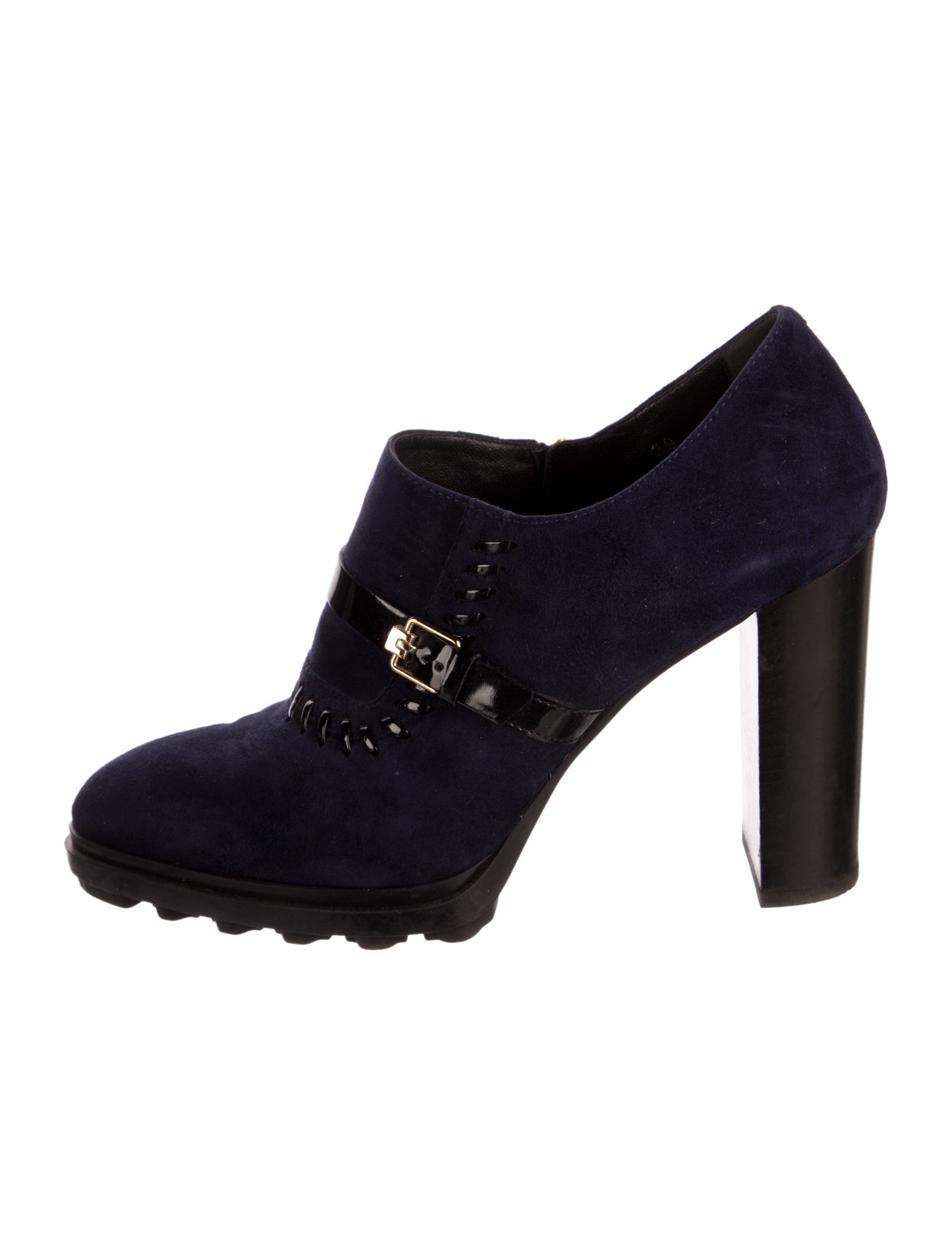 Tod's Suede Whipstitch Trim Boots