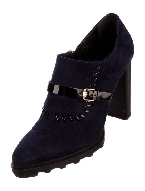 Tod's Suede Whipstitch Trim Boots
