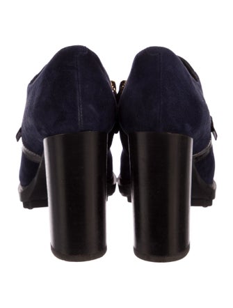 Tod's Suede Whipstitch Trim Boots