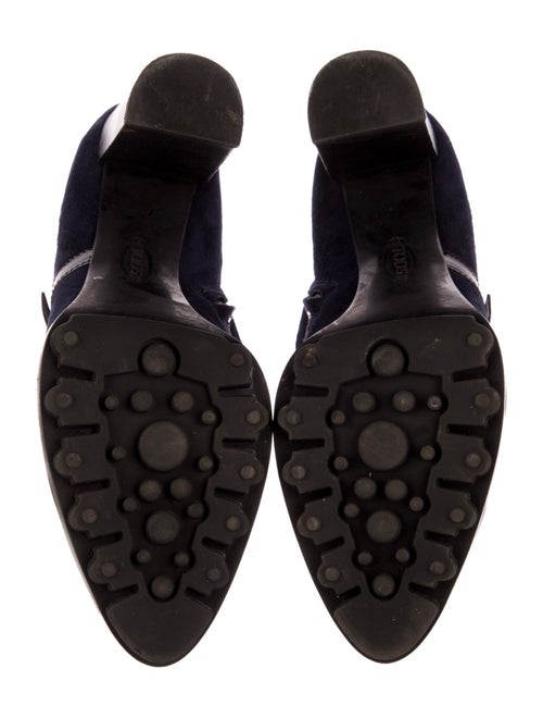 Tod's Suede Whipstitch Trim Boots
