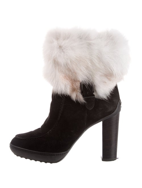 Tod's Suede Fur Trim Boots